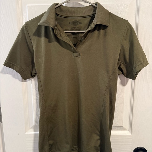 Olive Green Short Sleeve Polo Tee - Picture 1 of 3